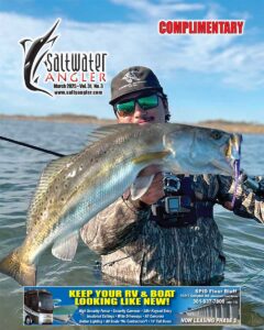 Jonathan Espinosa with a 6.25 lb trout while wade fishing on the King Ranch Shoreline - caught on a Coastalbrew Baits new color (The Purpetrator)